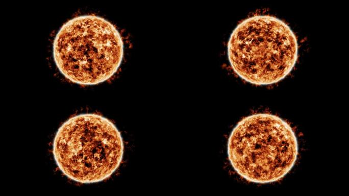 【4K超清】太阳系八大行星太阳自转