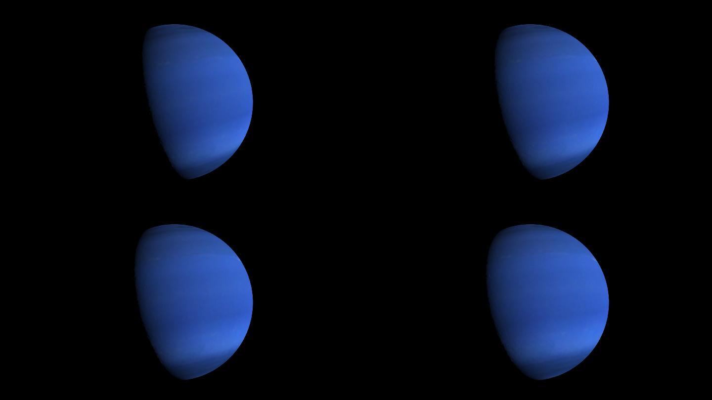 【4K超清】太阳系八大行星海王星自转