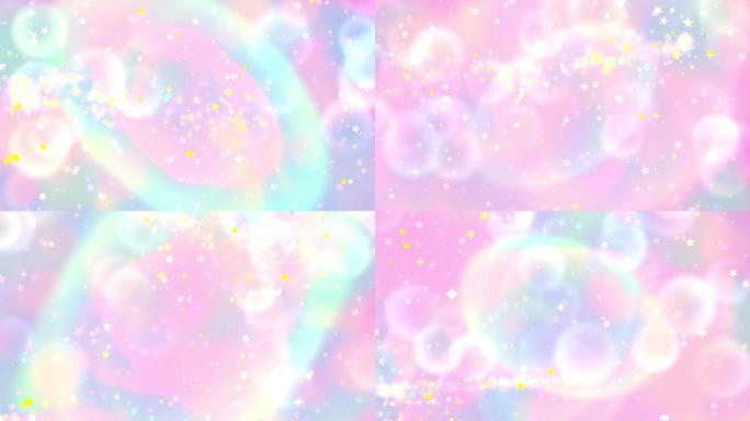 粉色星光气泡抽象艺术