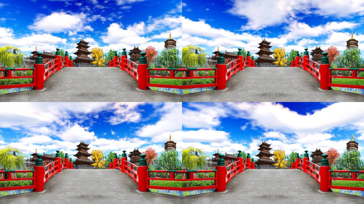 古代汉唐桥边古装剧背景 19x1080 高清视频素材下载 编号 舞台背景 Vj师网www Vjshi Com