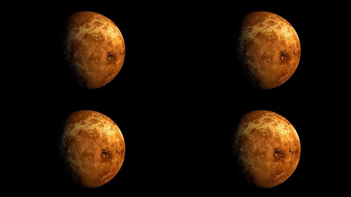 【4K超清】太阳系八大行星金星自转