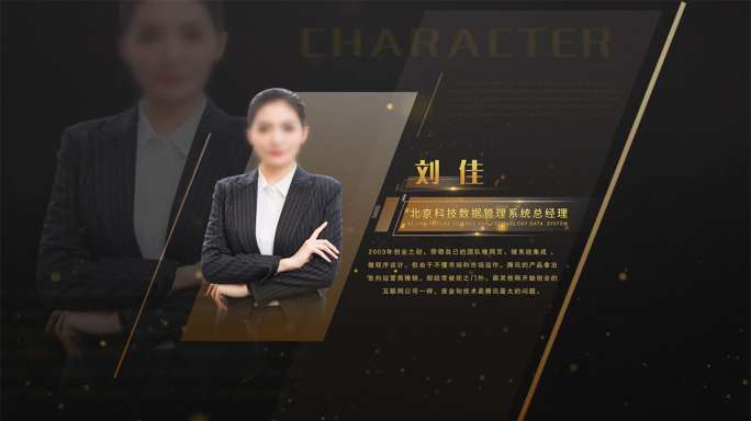 【原创】大气金色企业人物介绍