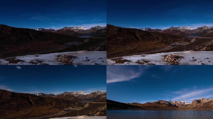 西藏川西风光雪山姐妹湖延时