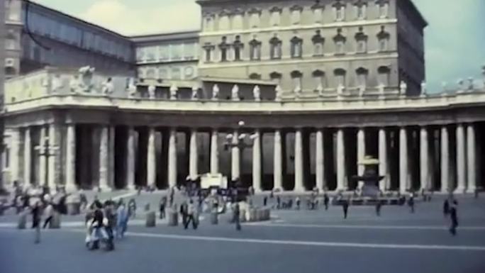 1970梵蒂冈城市风光历史镜头
