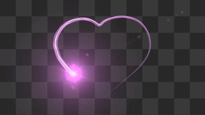 粉色心形粒子-alpha通道