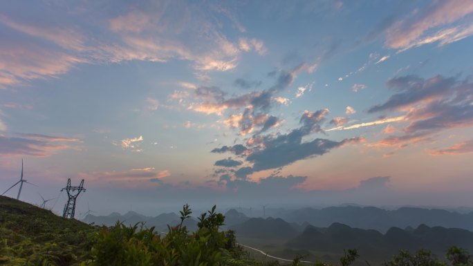 火烧云云层4k延时日落