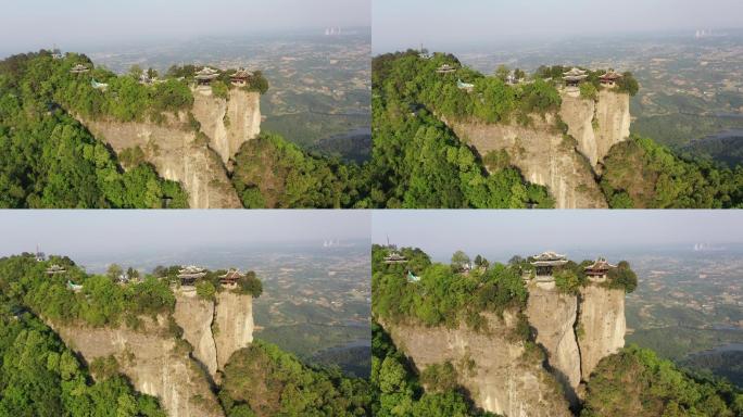 4k航拍江油窦圌山