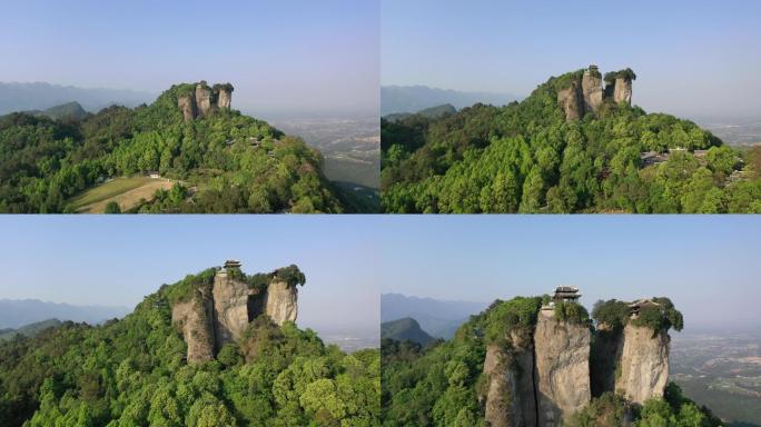 4k航拍江油窦团山