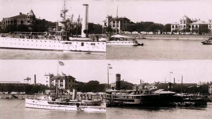 1909-1912清朝武汉长江汉口码头