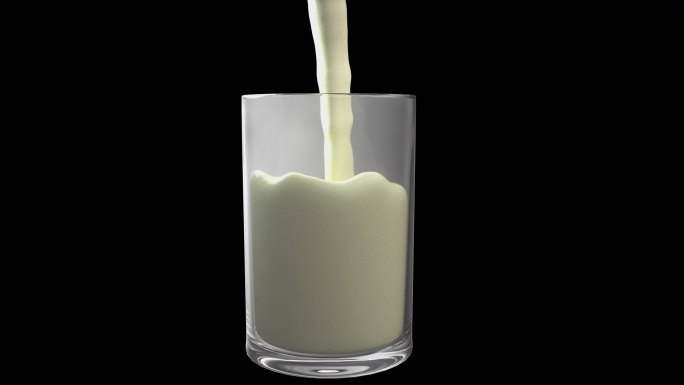 倒牛奶透明通道合成