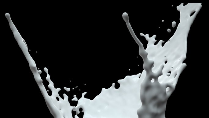 牛奶水滴皇冠通道合成素材