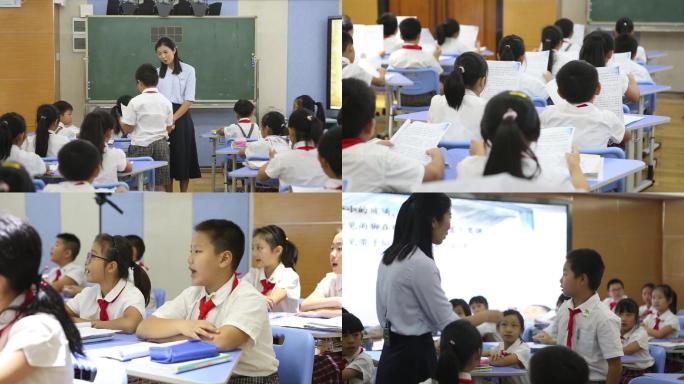 实拍小学语文课上课教学教育