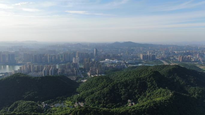 长沙桃花岭梅溪湖航拍4K大景