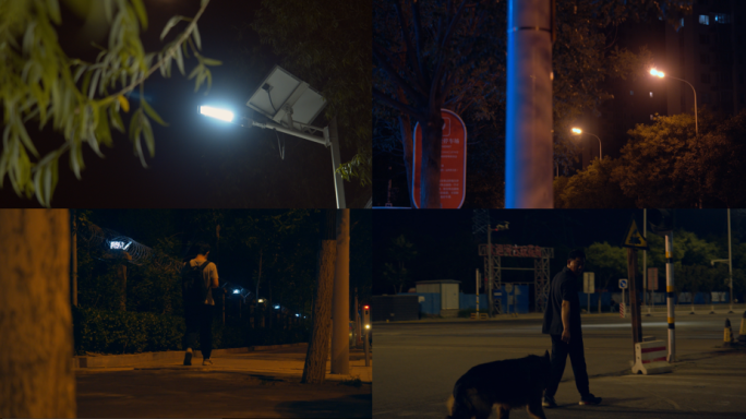 【原创】4K城市夜晚路灯、夜晚的人们