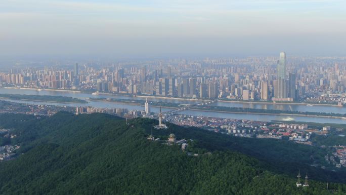 长沙岳麓山大景航拍