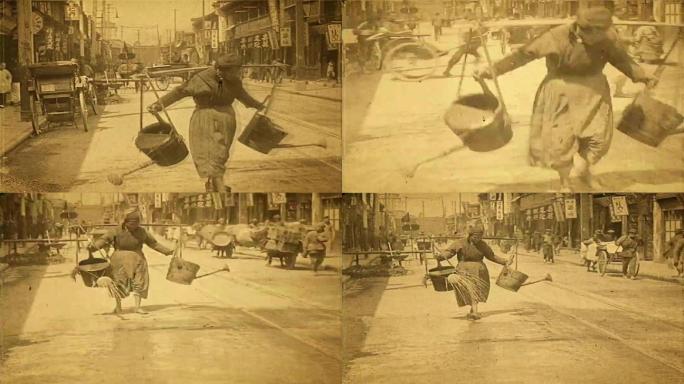 1910年代的清末民初老北京环卫工人