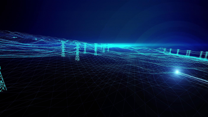 【原创】震撼大气三维电网片头AE模板
