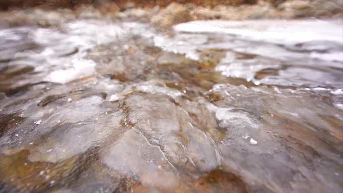 自然风景生态自然-河流-冰河-水流-素材