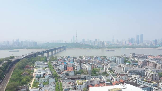 武汉宣传片地标黄鹤楼长江大桥2.7K航拍