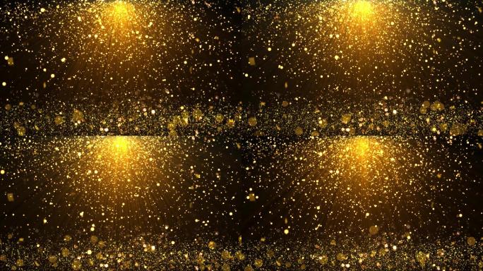 4K金色粒子视频20-无缝循环
