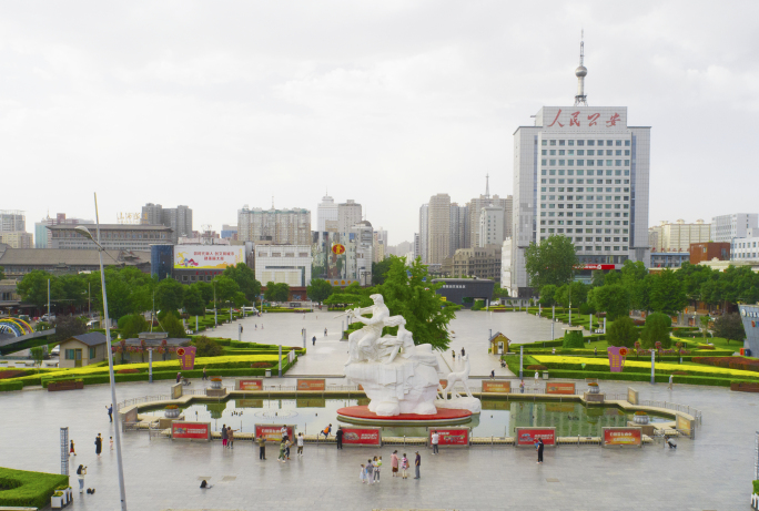 太原旧五一广场太原迎泽大街五一广场雕塑