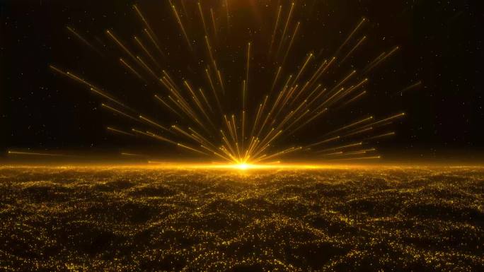 4723 4K金色晚会光线粒子光效LED