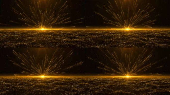 4723 4K金色晚会光线粒子光效LED