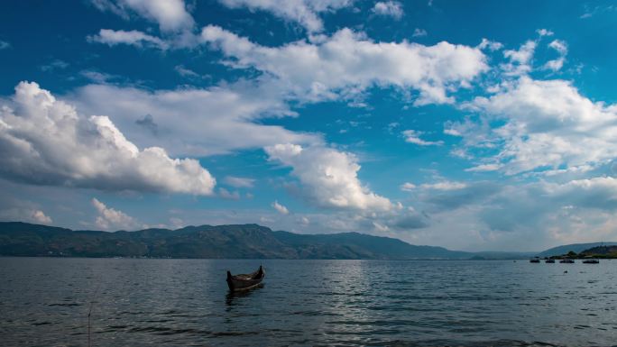 【正版素材】云南抚仙湖禄充风景区抚仙湖