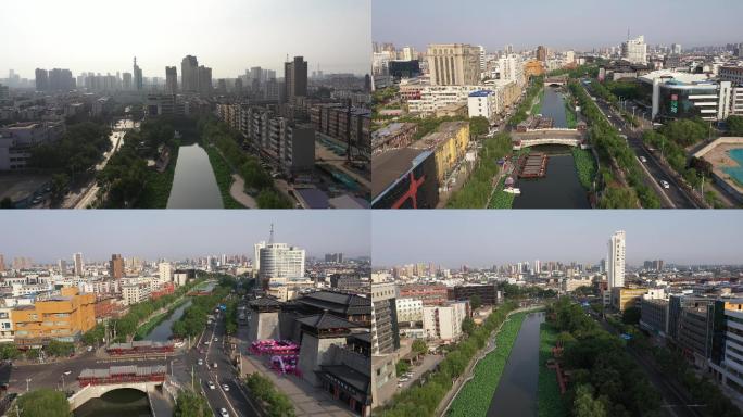 4K-原素材-许昌护城河航拍