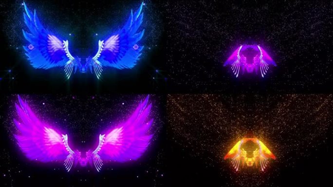 天使之翼粒子特效高清效果视频