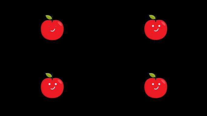 苹果小精灵动画循环透明通道