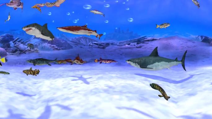 梦幻海底世界鱼群跳舞4K超宽屏