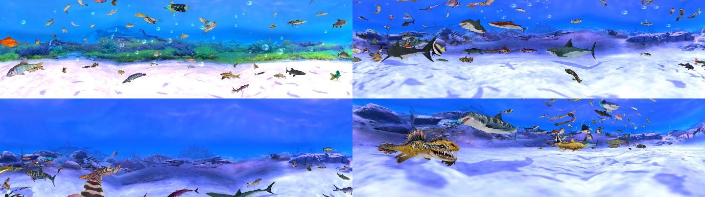 梦幻海底世界鱼群跳舞4K超宽屏
