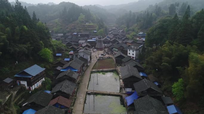 2018航拍贵州侗族原生态村寨侗寨