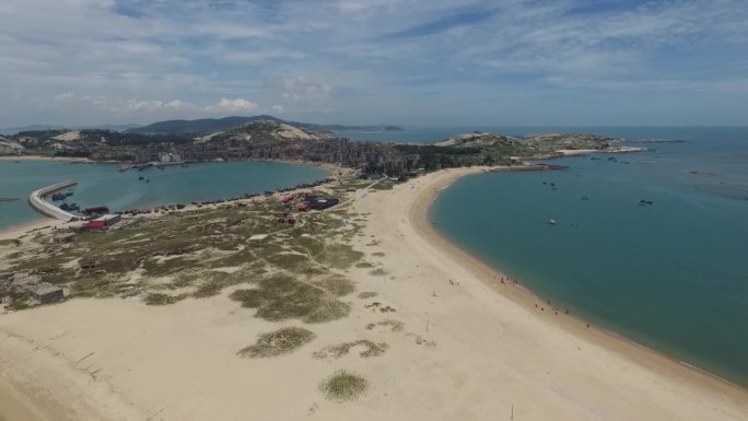 航拍平潭海坛天神海景大海沙滩游玩