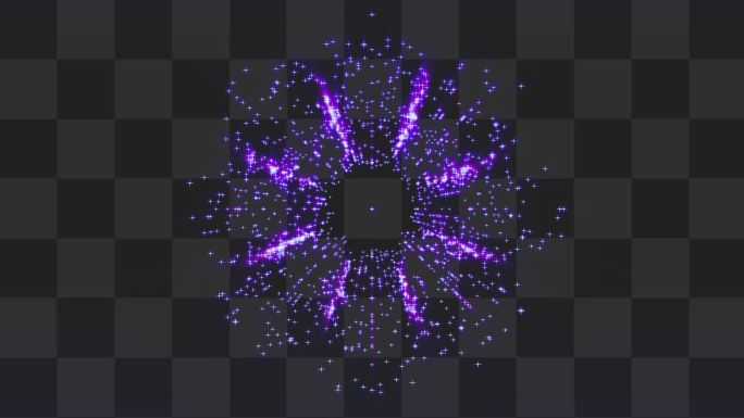 紫色粒子烟花特效-alpha通道