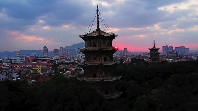 泉州西街开元寺航拍夜景纪录片宣传片