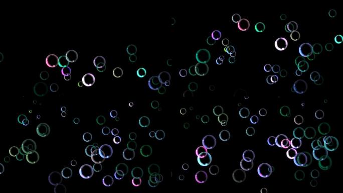 彩色泡泡上升泡泡唯美泡泡