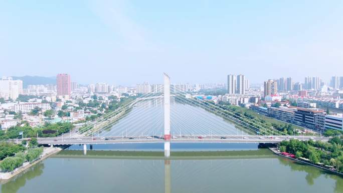 民桥浉河区浉河信阳全景航拍实拍4K