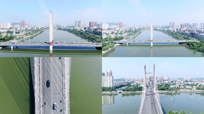 民桥浉河区浉河信阳全景航拍实拍4K
