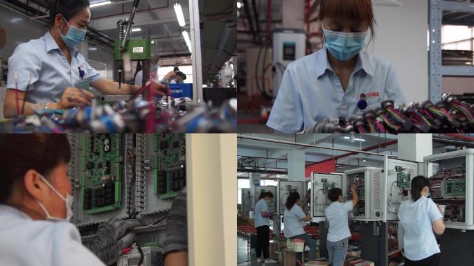 复工复产-电子企业-充电桩生产-女工