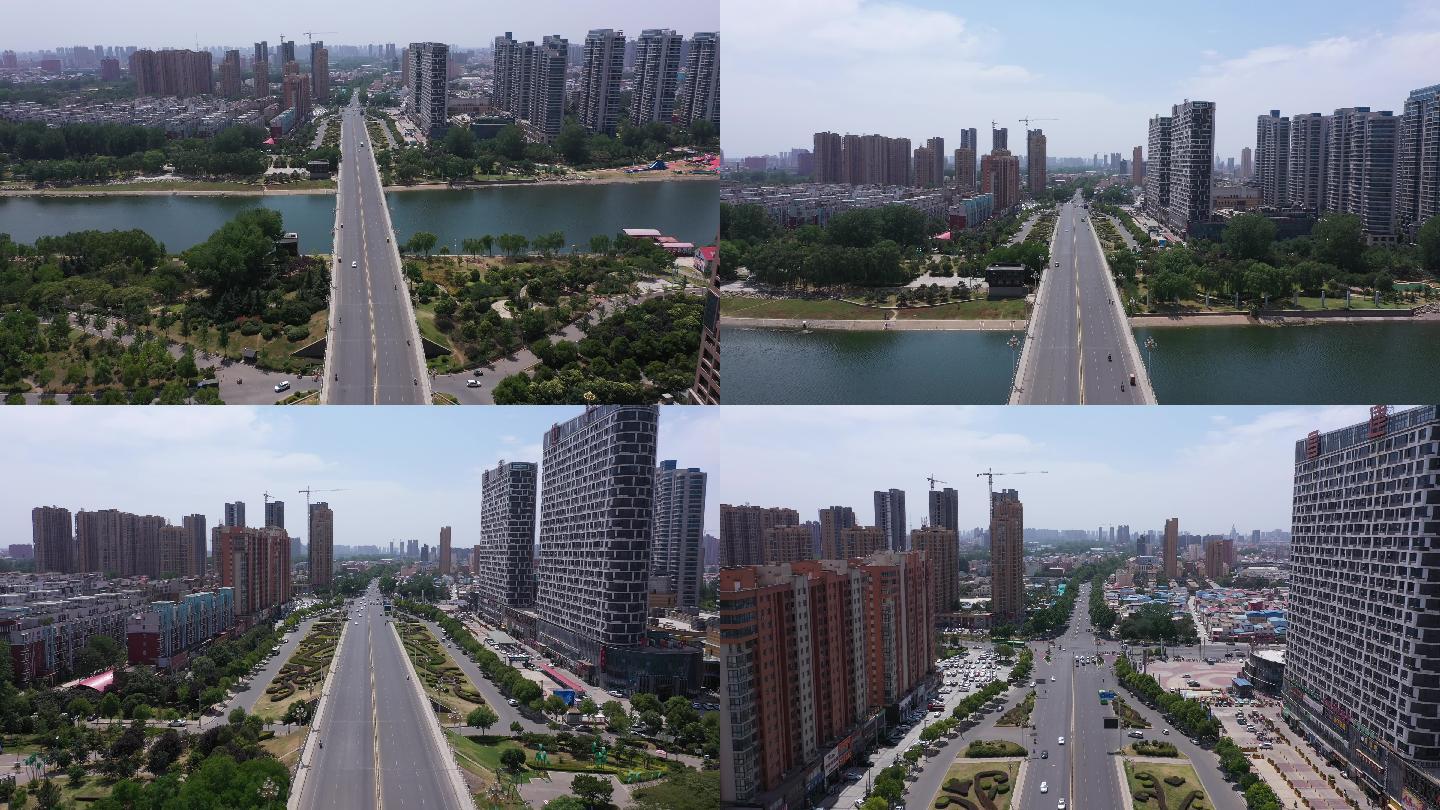 4K-原素材-漯河市黄河中路桥航拍