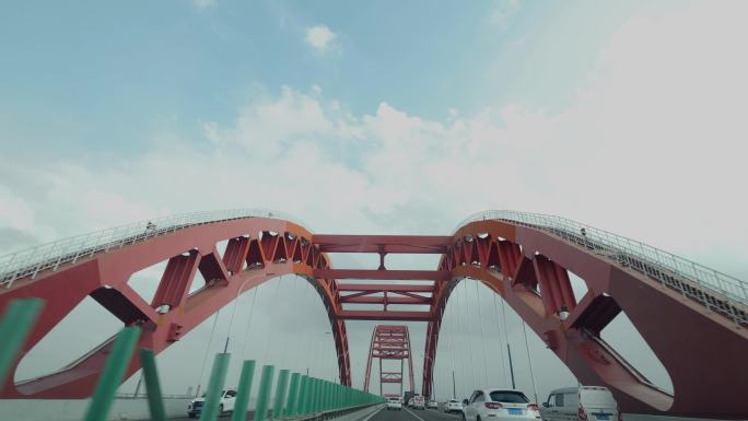 城市桥梁，广州猎德大桥新光大桥4k素材