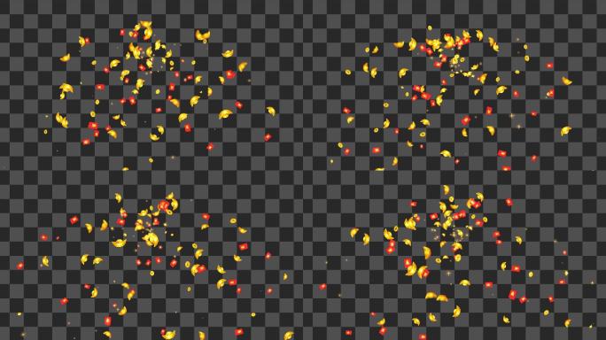 红包元宝喷发特效-alpha通