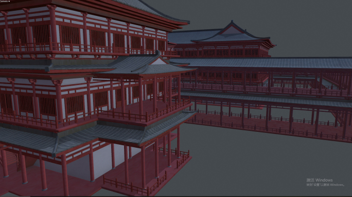 古代建筑古代楼阁房子走廊皇宫