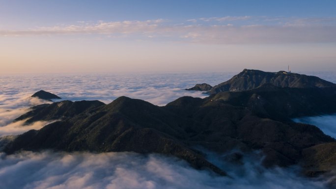 南岳衡山云海日落延时摄影