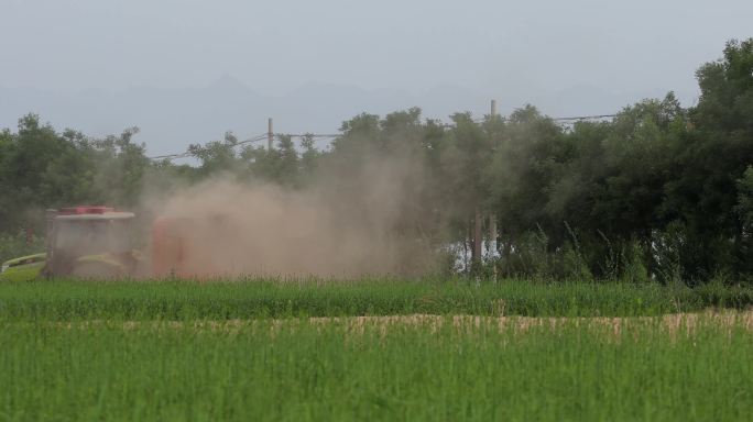 4K小麦收割后拖拉机打麦茬一组