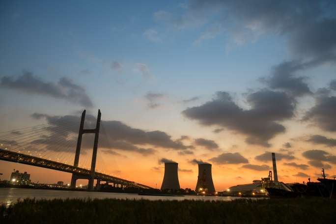 上海闵浦大桥6k日落延时摄影
