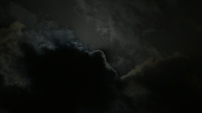 夜晚乌云遮住月亮