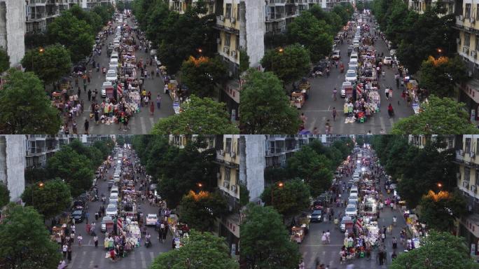 户外经营地摊夜间经济延时日转夜